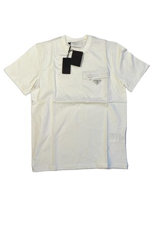 Vintage Men White Re-Nylon and jersey T-shirt