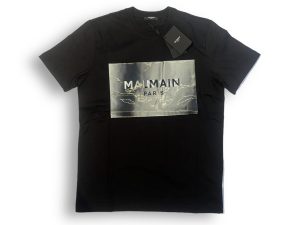 Vintage Men Black T-shirt with Lense logo